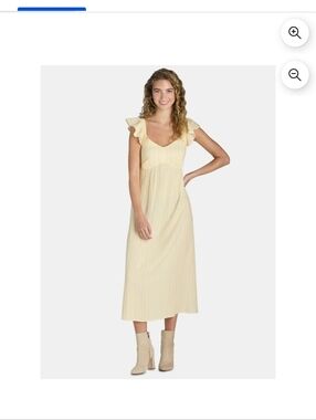 Time And Tru Flutter Sleeve Midi Dress